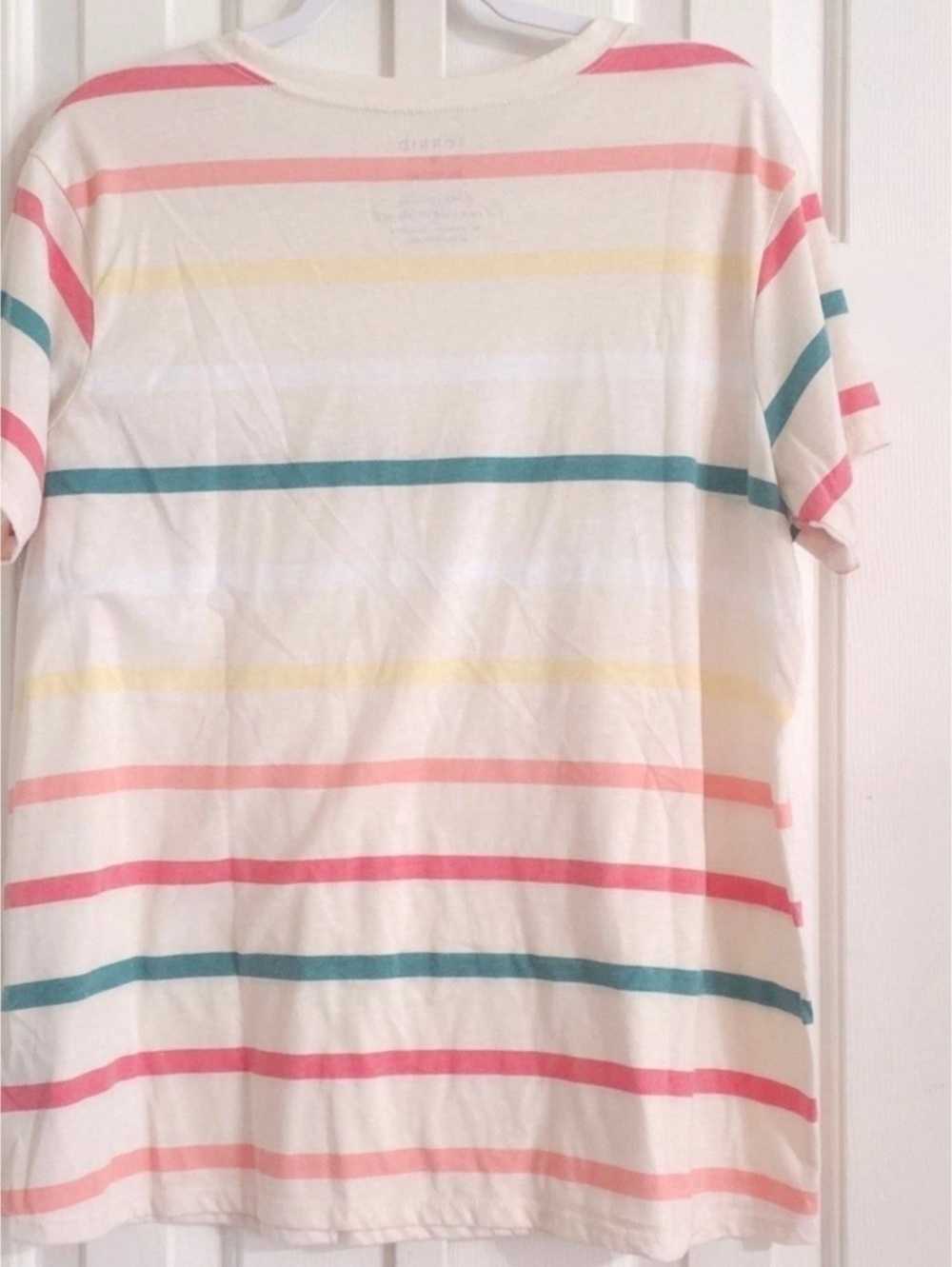 TORRID Striped Short Sleeve Top in Pink & White